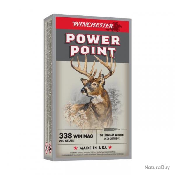 Munitions Winchester 338 win Power Point 200gr