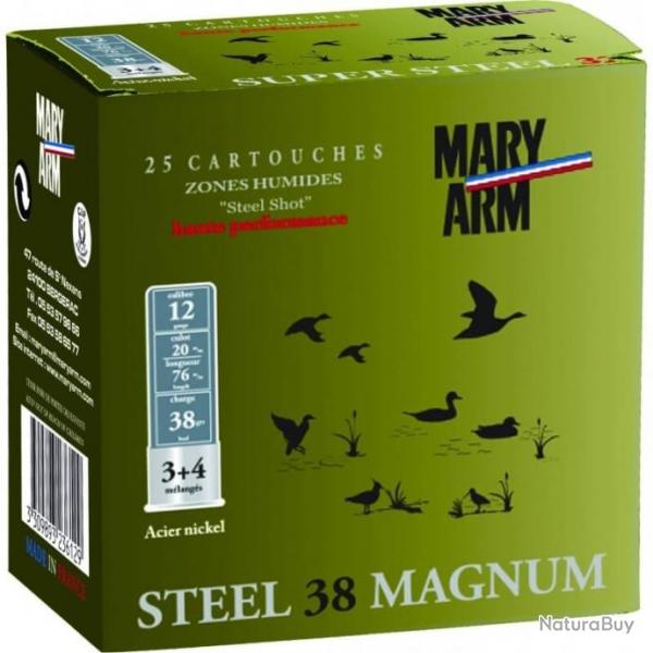 MARYARM Substitut STEEL 38 MAG Bourre jupe Acier nickel plomb de 3+4