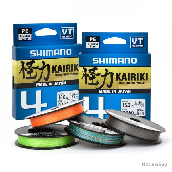 Tresse Shimano Kairiki 4 300m Mantis Green 19/100