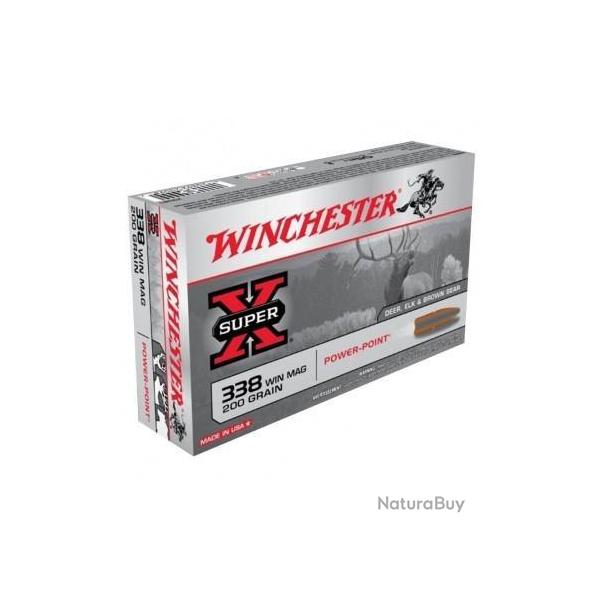 Munitions Winchester 338wm Power Point 200gr 12.96g par 60