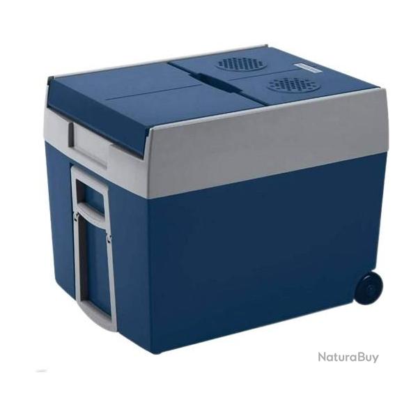 Glacire lectrique 48L - 230V et 12V - Double ventilateur - Transportable - Bleu et blanc