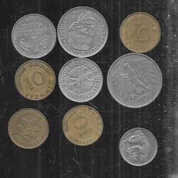pièces de monnaie allemagne de l'ouest , pièces allemandes