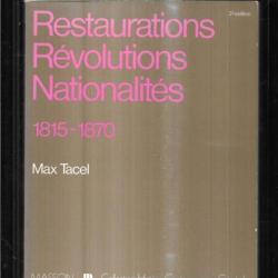 restaurations révolutions nationalités 1815-1870 max tacel