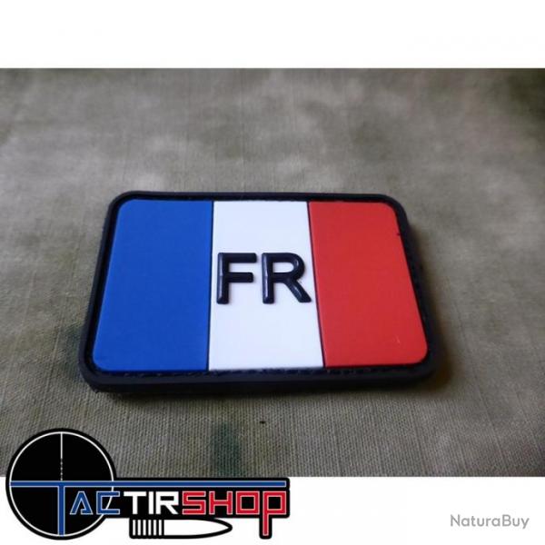 Patch velcro drapeau Franais PVC 3D