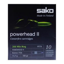 Cart Sako 300 Win Mag Powerhead II Barnes TTSX 11.7g 180gr Non Toxic