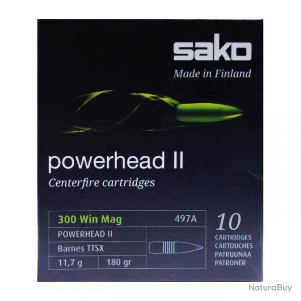 Cart Sako 300 Win Mag Powerhead II Barnes TTSX 11.7g 180gr Non Toxic