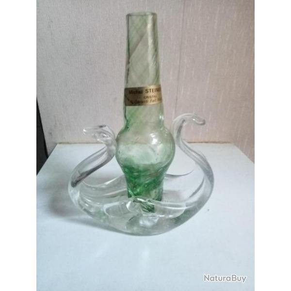 vase soliflore ancien fait main hauteur 21 cm x 15 cm