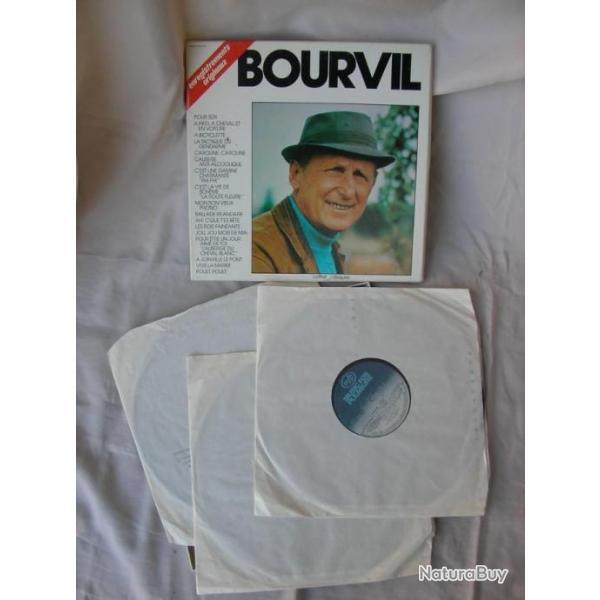 BOURVIL COFFRET 3 DISQUES  VINYLE 33 TOURS BOURVIL COMPILATION