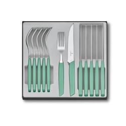 M&eacute;nag&egrave;re Victorinox 12 pi&egrave;ces Swiss Modern lame 12cm vert pastel