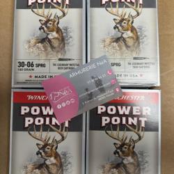 1XWinchester 30-06 Power Point 180 gr, cartouche a balle 30.06 WINCHESTER