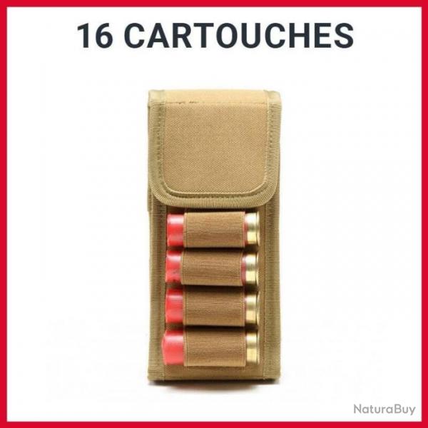Porte Munitions cartouchire 16 Cartouches TAN (COYOTE) calibre 12