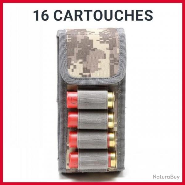 PROMO !! Porte Munitions cartouchire 16 Cartouches ACU calibre 12 et 20