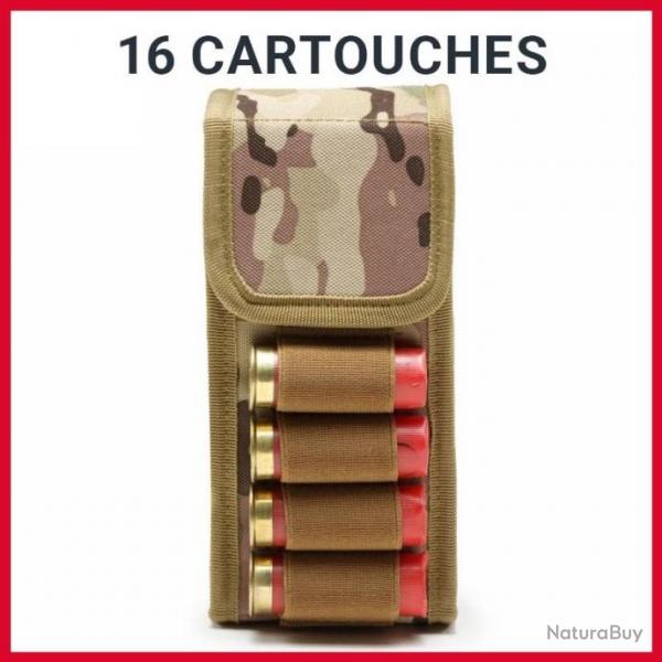 PROMO !! Porte Munitions cartouchire 16 Cartouches WOODLAND calibre 12 et 20