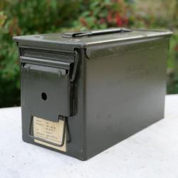 ARMÉE FRANÇAISE caissette type US CAL 50 après guerre - 9mm  balles ordinaires caissette française