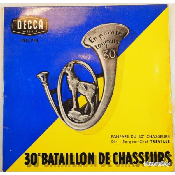 disque 45 tours 45t 30ime bataillon de chasseurs idal collection insignes