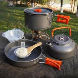 Set de cuisine casserole poêle bivouac camping