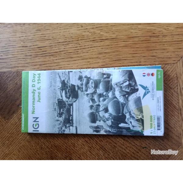 Carte IGN normandy d day 70 ans