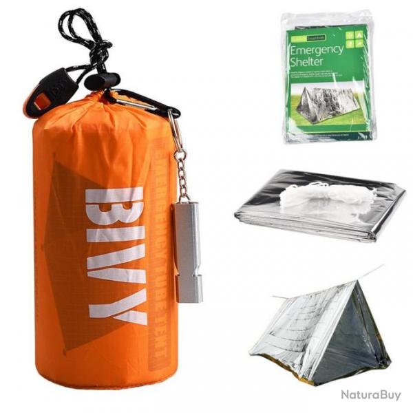 Grand Tarp Abri d'urgence pour 2 bivy couverture thermique