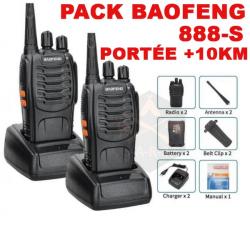 PACK 2x BAOFENG 5W 888-S 5W - PORTÉE 10km (testé) - 16 canaux - LIVRAISON GRATUITE !!