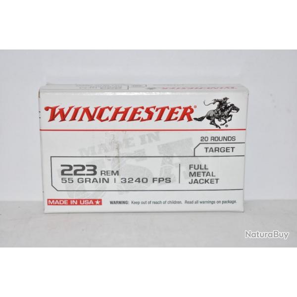 500 Munitions Winchester calibre   223rem FMJ