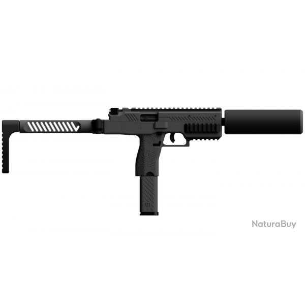 Rplique airsoft Vorsk SMG VMP-1X gris avec silencieux 0.95J