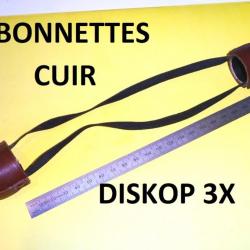 bonnettes CUIR pour lunette DISKOP 3X - VENDU PAR JEPERCUTE (D23H150)