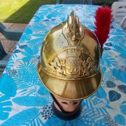 casque pompiers de PARIS, modèle 1895 ,complet et en bon état