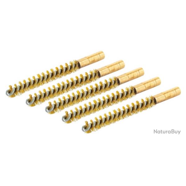 Lot de 5 couvillons  spirales en laiton cal.4,5 mm