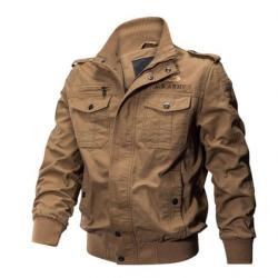 Blouson aviateur coloris BEIGE du M au 6XL