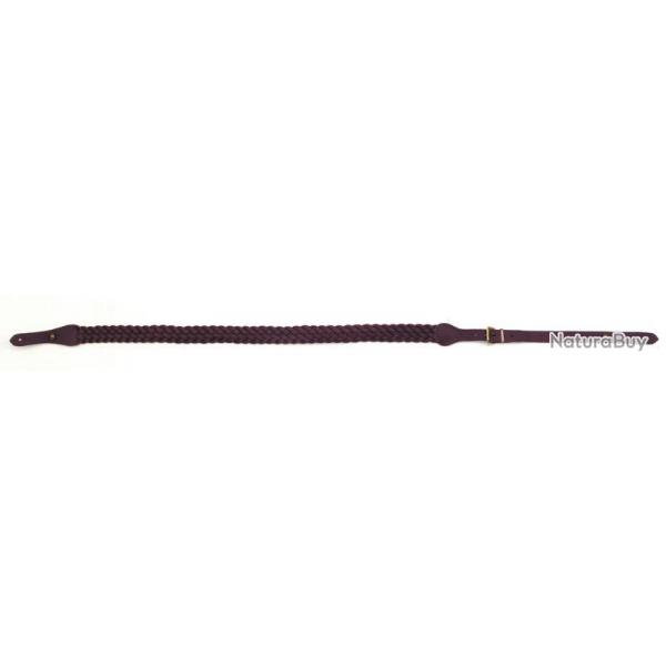 BRETELLE CUIR TRESSE MARRON