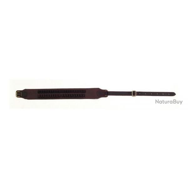 CARTOUCHIERE 2O BALLES TOILE MARRON ET CUIR