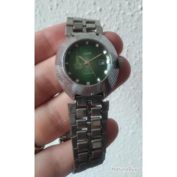 ZARIA JO MOSCOU 1980 MONTRE MCANIQUE ANCIENNE  POUR FEMME 22 RUBIS URSS CCCP