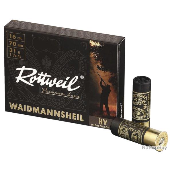 BTE 10 CART. ROTTWEIL WAIDMANNSHEIL HV CAL. 16 / 70 MM N 6 31 G  GODET