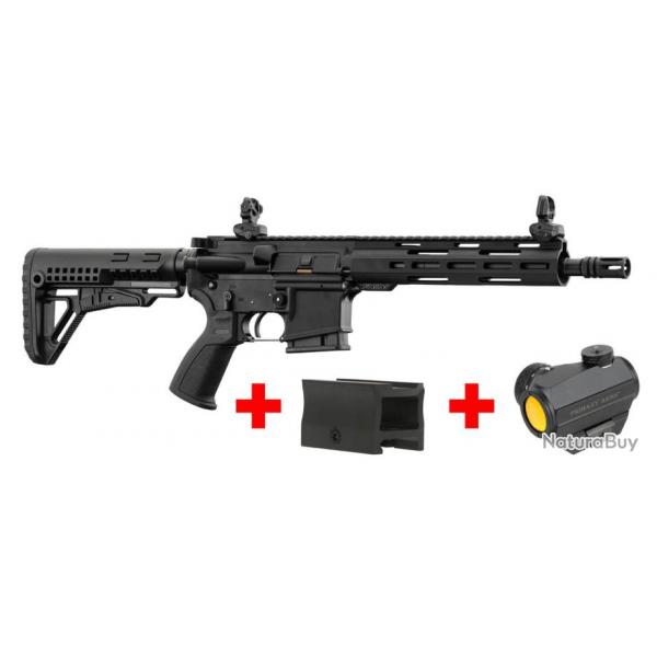 Pack AR-15 LDT 10.5'' + Point rouge Primary Arms 2 MOA + Montage Point rouge sur rail Picatinny