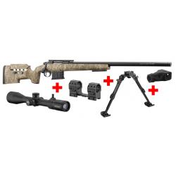 Pack RUBIS TACTICAL digital camo Cal 308 Win. + Lunette 6-24x50 MRAD + Frein de bouche Audère