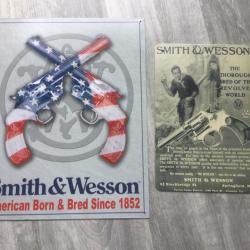 2 Plaques deco armes smith&wesson