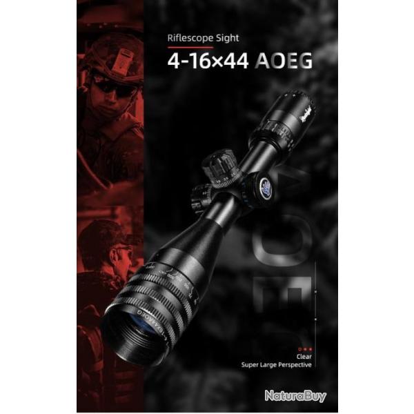 Bestsight Lunette de vise DualOptical pour fusil de chasse 4-16x44