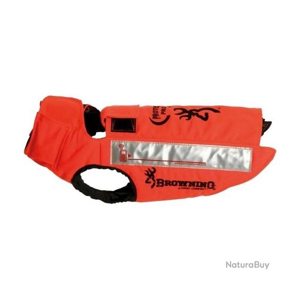 GILET DE PROTECTION POUR CHIEN PROTECT PRO BROWNING CANO ORANGE TAILLE 75
