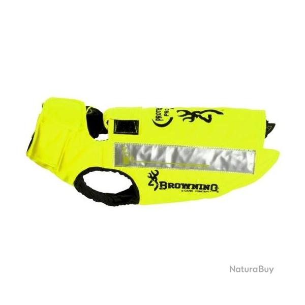 GILET DE PROTECTION POUR CHIEN PROTECT PRO BROWNING CANO JAUNE TAILLE 50