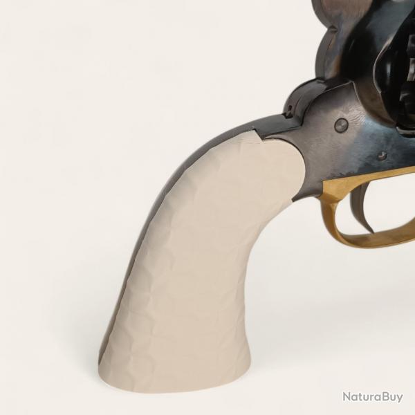 Plaquettes Remington 1858 Pietta texture noeud papillon ivoire