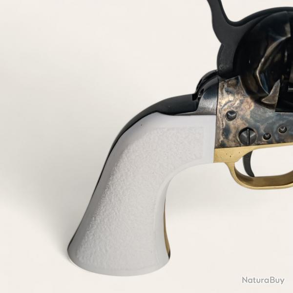 Plaquettes texturées Colt 1860 Pietta blanc