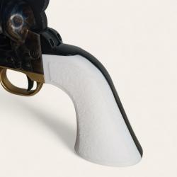 Plaquettes texturées Colt 1860 Pietta blanc
