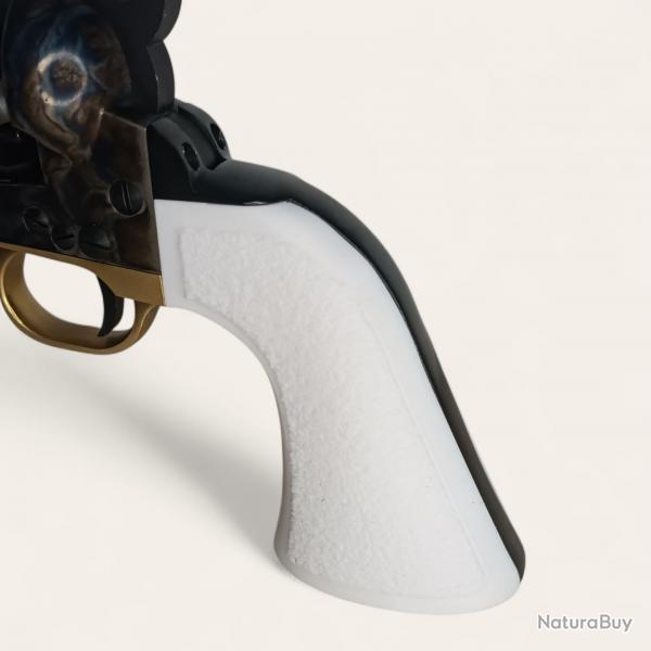 Plaquettes textures Colt 1860 Pietta blanc