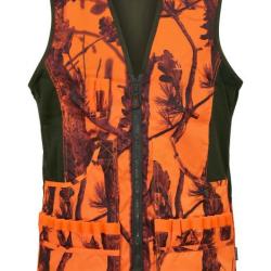 Gilet de chasse Savane réversible Ghostcamo Blaze Black Percussion