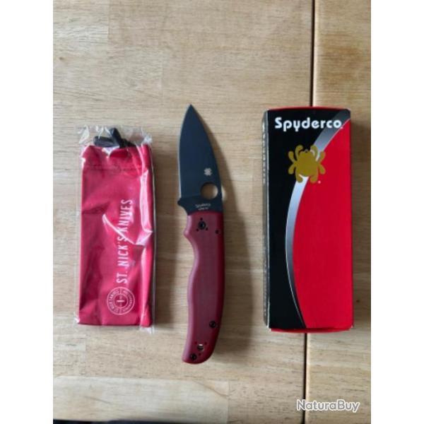 Couteau pliant Spyderco Shaman Red G10 / St. Nick's knives