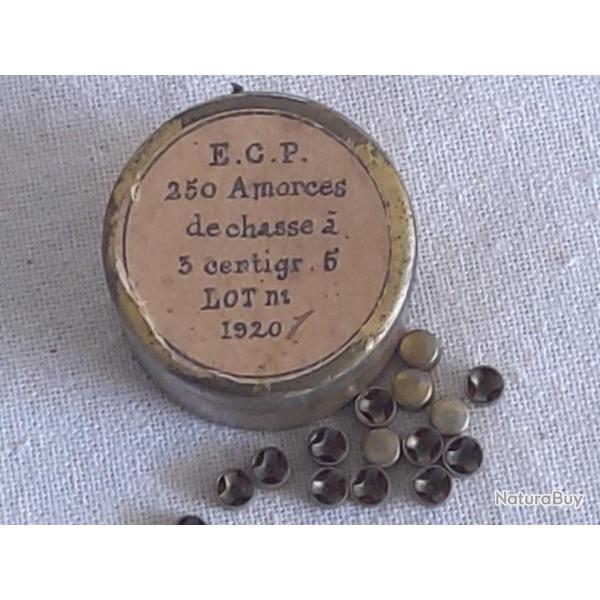 Trs rare boite metal d amorces ECP de 1920 !!