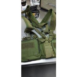 Gilet multi poches Vert, TACTICAL porte chargeurs Wargame militaire système Molle