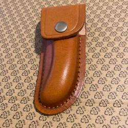 ETUI POUR COUTEAU LAGUIOLE DE CHASSE  EN CUIR  MARRON10 CM 0