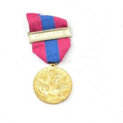 Médaille Française Défense Nationale or avec barrette Artillerie