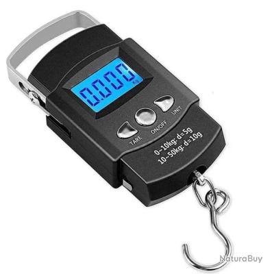 Balance électronique Portable Avec Mètre Ruban Et Crochet - Pour Pêche, Bagages, Pesée Jusqu'à Plusieurs Kg, écran LCD Rétroéclairé - 3